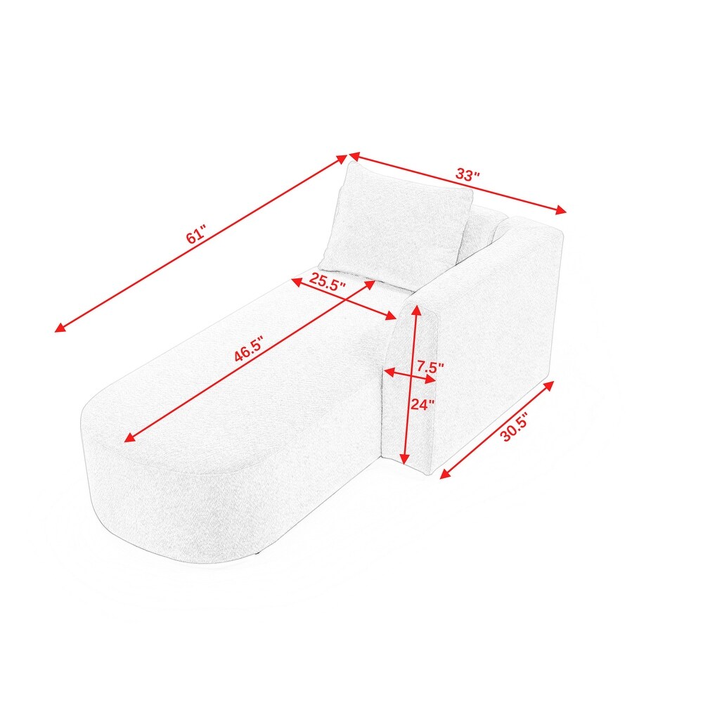 U Shape Sectional Sofa including Two Single Seat  Two Chaises and Two Ottomans  Modular Sofa