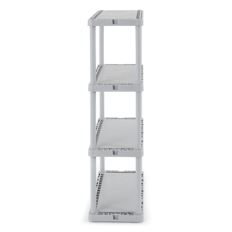 Gracious Living Knect-A-Shelf Fixed Height 4 Shelf Light Duty Storage System