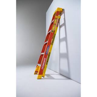 Werner LEANSAFE 6 ft. Fiberglass Leaning Step Ladder with 300 lb. Load Capacity Type IA Duty Rating L6206