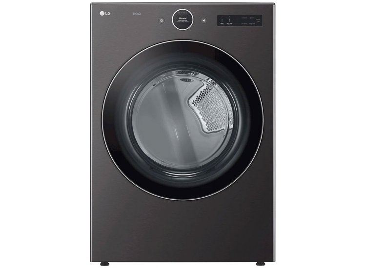 LG 7.4 Cu. Ft. Black Steel Ultra Large Capacity Smart Wi-Fi Enabled Front Load Electric Dryer With TurboSteam and Built-In Intelligence