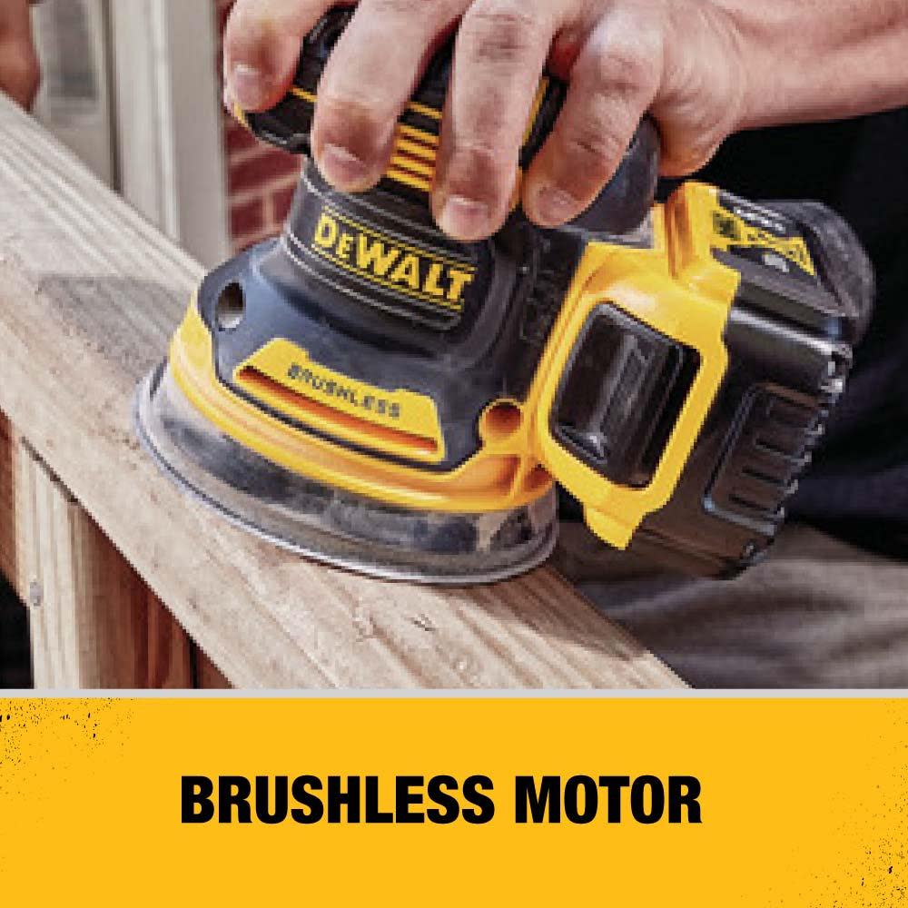 DEWALT 20-Volt Brushless Variable Speed Cordless Random Orbital Sander (Battery Included) Kit ;