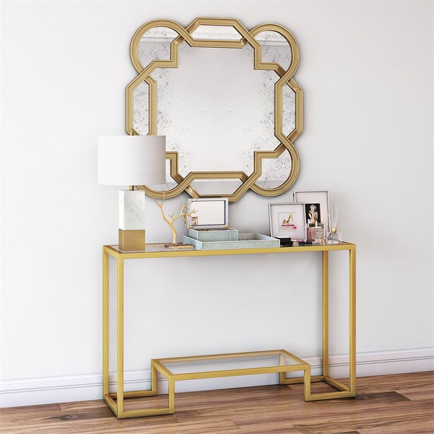 Glam Geometric Console Table In Brass Henn amp hart