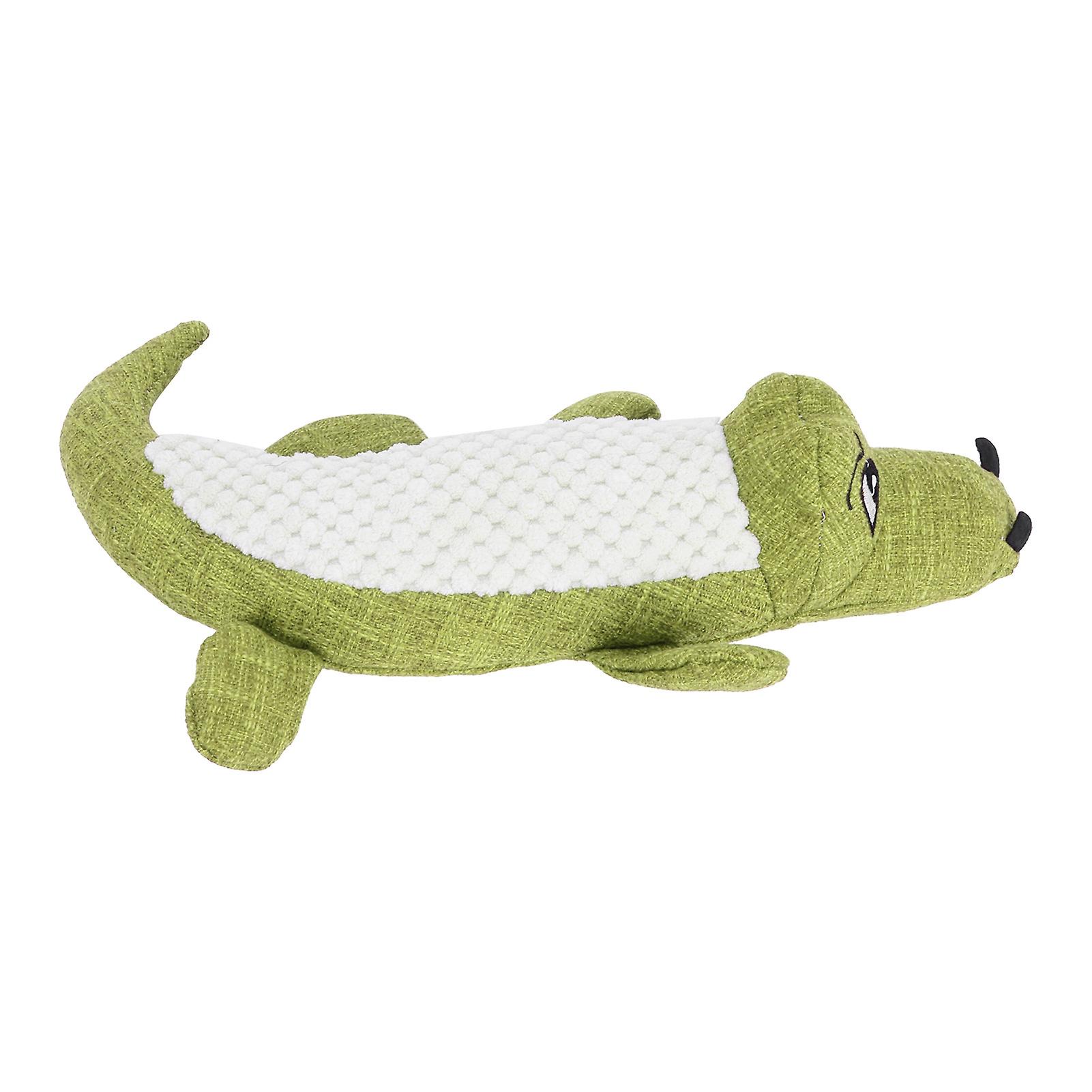 Dog Toys Simulation Crocodile Shape Plush Stuffed Bite Resistant Molar Pet Dog Vocal Toysgreen