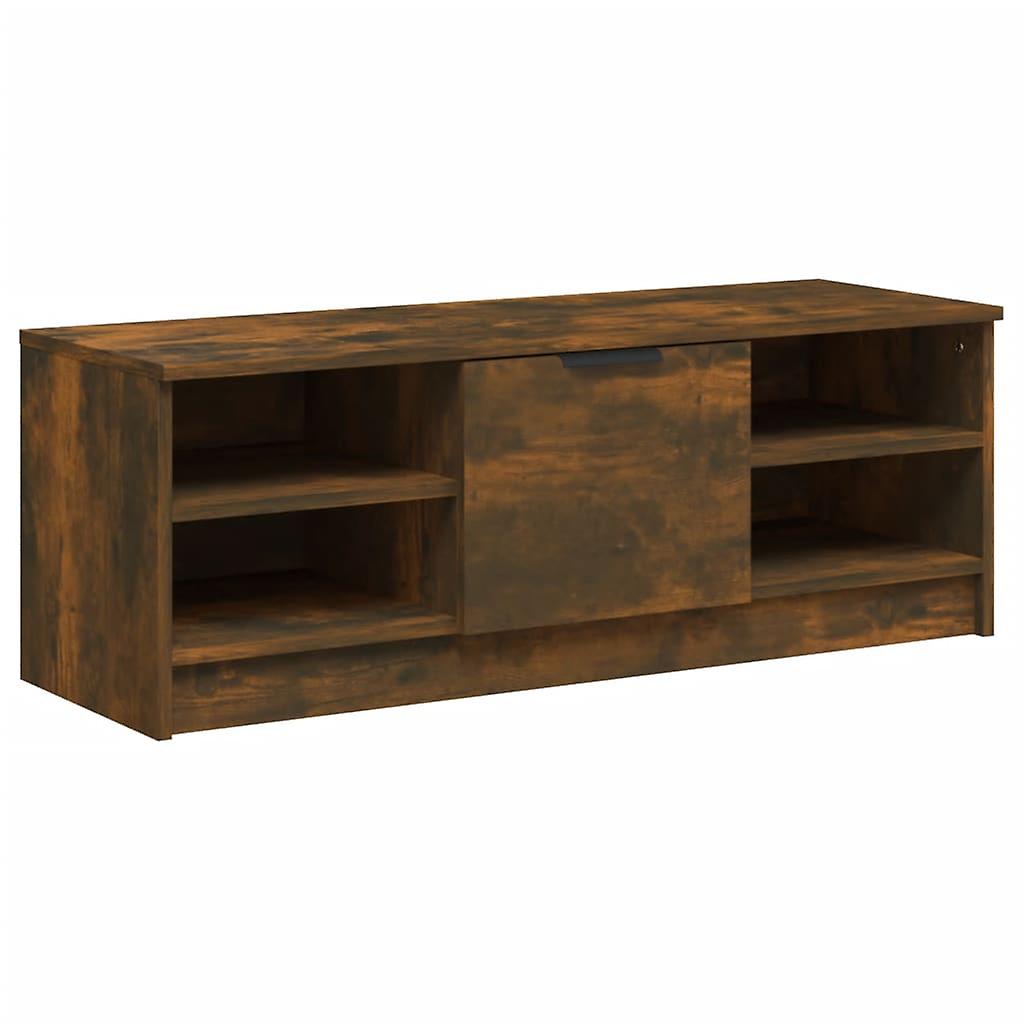 Tv Cabinet Smoked Oak 102x35.5x36.5 Cm Engineered Wood