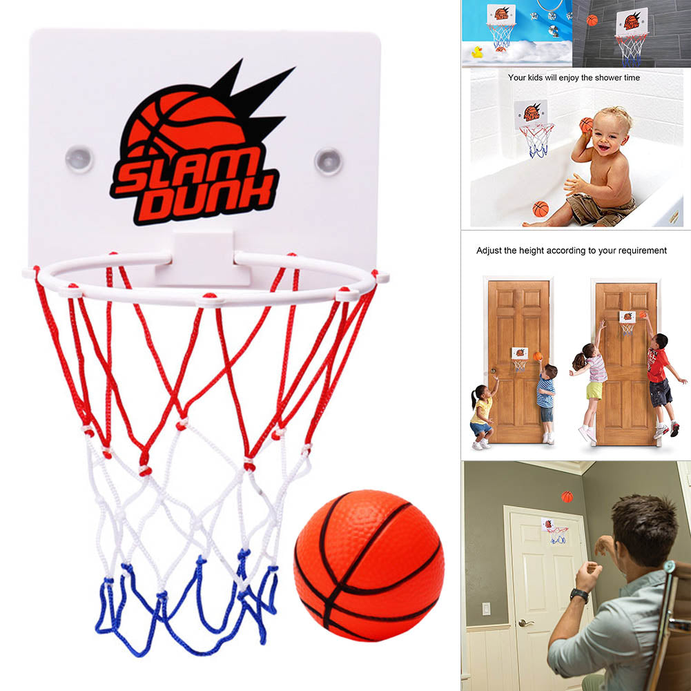 New Children Kids Mini Basketball Hoop Toys Suck Wall-Mounted Stand with Pump Sport Toy Set