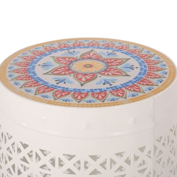 Lace Cut Design Metal Frame SIDE TABLE