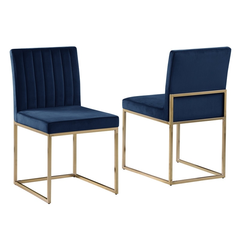 Best Master Furniture Emilio Gold Velvet Dining Chairs (Set of 2)