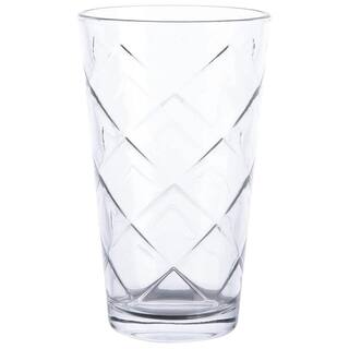 GIBSON HOME 16 Piece Lattice Glassware Drinkware Set 985117467M