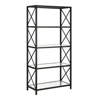 MeyerCross Celine 66 in. Blackened Bronze Metal 4-Shelf Bookcase BK0448