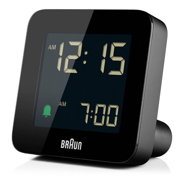 Braun Digital Alarm Clock With Snooze And Negative Lcd Display