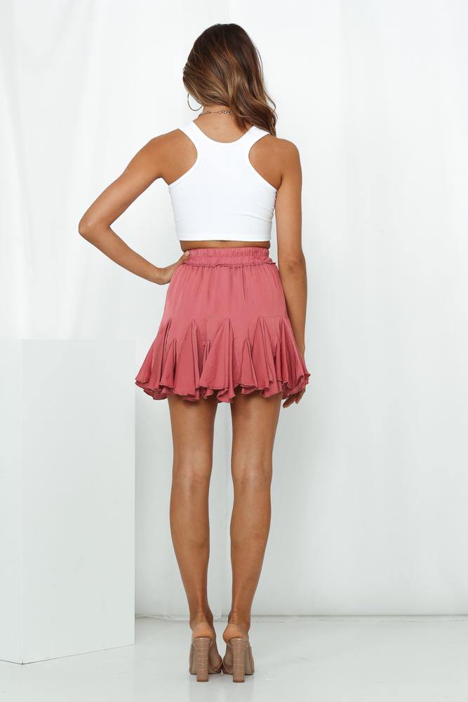 Live For Danger Skirt Rose