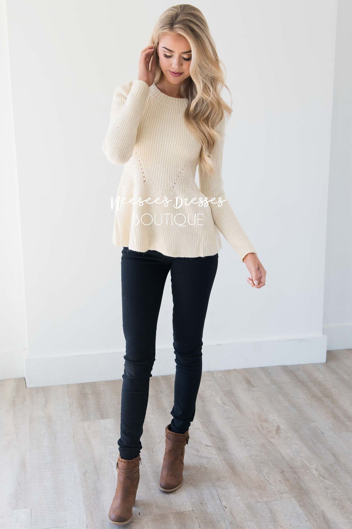 Fit And Flare Knit Sweater