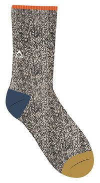 Bothy Organic Midweight Socks - Black/Charcoal Marl