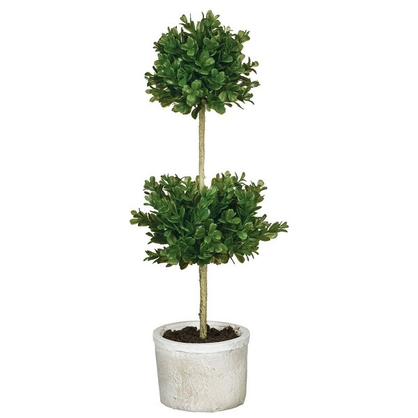 Sullivans Artificial Double Boxwood Topiary 21H Green