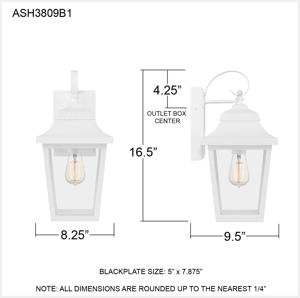 Ashley Harbour Penny 1-Light White Lustre Outdoor Wall Lantern