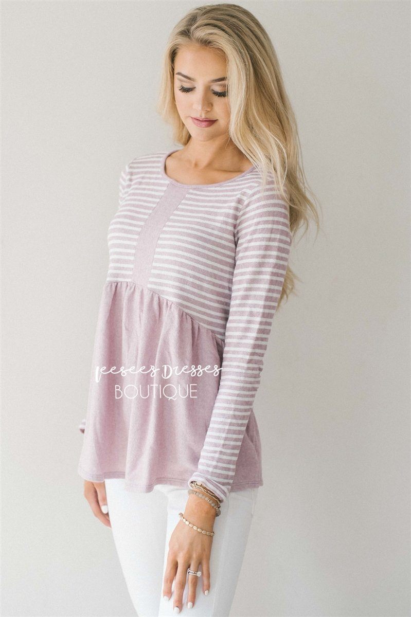 Heather Textured Baby Doll Top