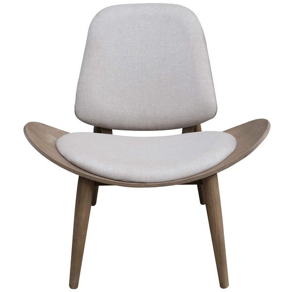 Modern Fabric Shell Wing Chair Armless Padded Seat Wooden Lounge Living Room Restaurant Office Work