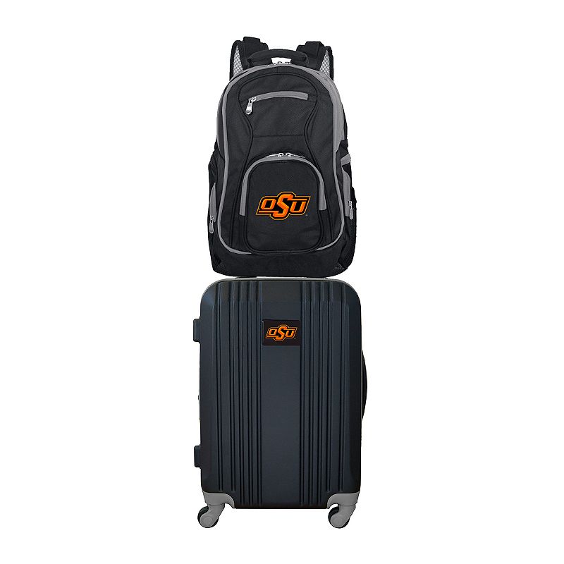 Oklahoma State Cowboys Wheeled Carry-On Luggage and Backpack Set