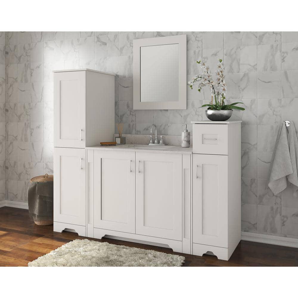 Home Decorators Collection Hawthorne 36 in W x 2134 in D Vanity Cabinet in Linen White with 2Doors