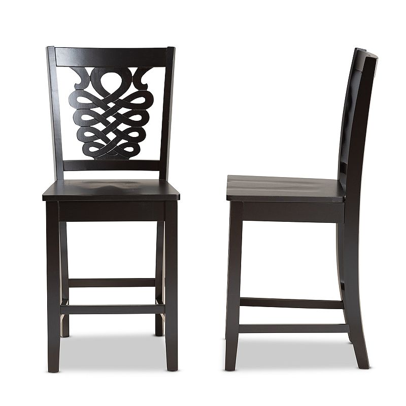 Baxton Studio Gervais Counter Stool 2-piece Set