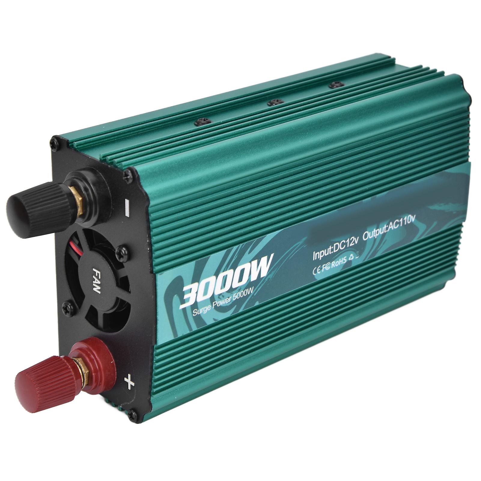 Dc To Ac Converter Aluminum Alloy Smart Pure Sine Wave Power Inverters 3000w 12v To 110vgreen