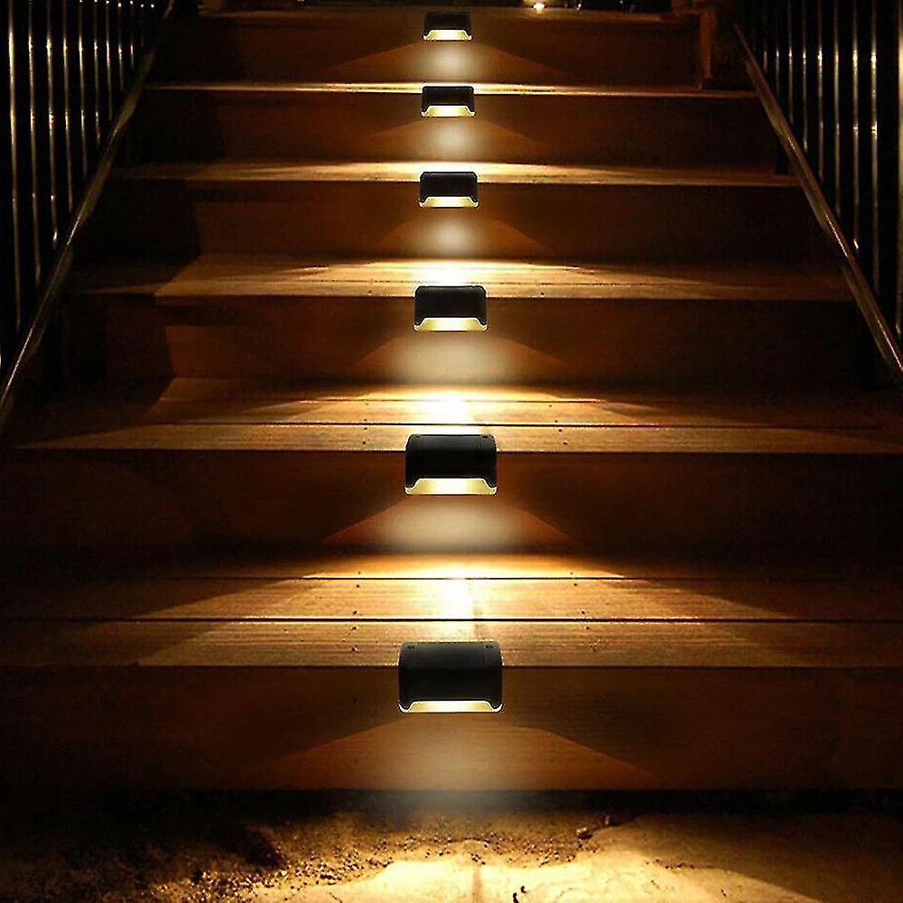 16pcs Led Solar Stair Ip65 Waterproof Outdoor Garden Pathway Yard Patio Stairs Steps Fence S Solar Night Light