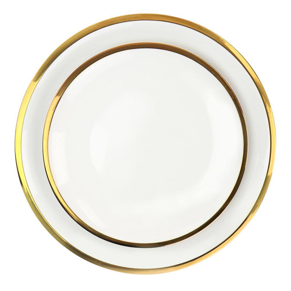 GIBSON HOME Premier Gold Fine Ceramic 12-Piece Dinnerware Set 985116525M