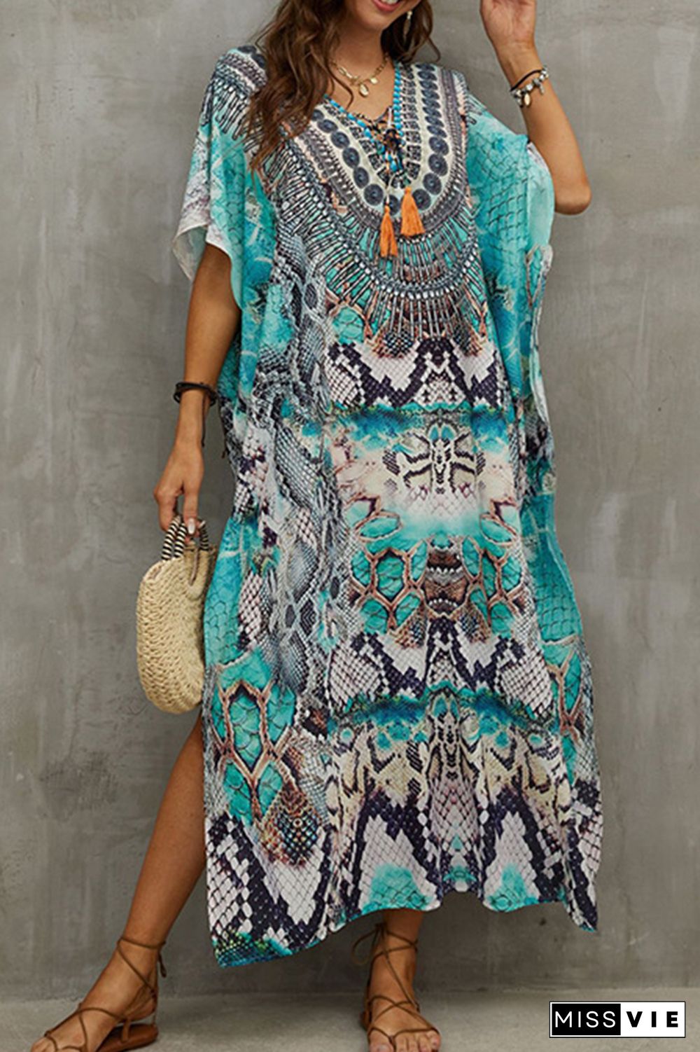 Boho Ethnic Beach Cover Up Kimono