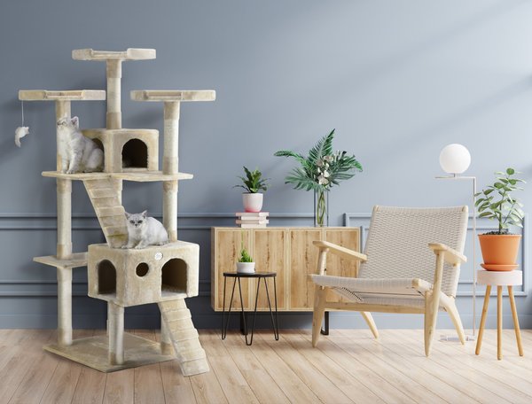 Go Pet Club 72-in Faux Fur Cat Tree and Condo