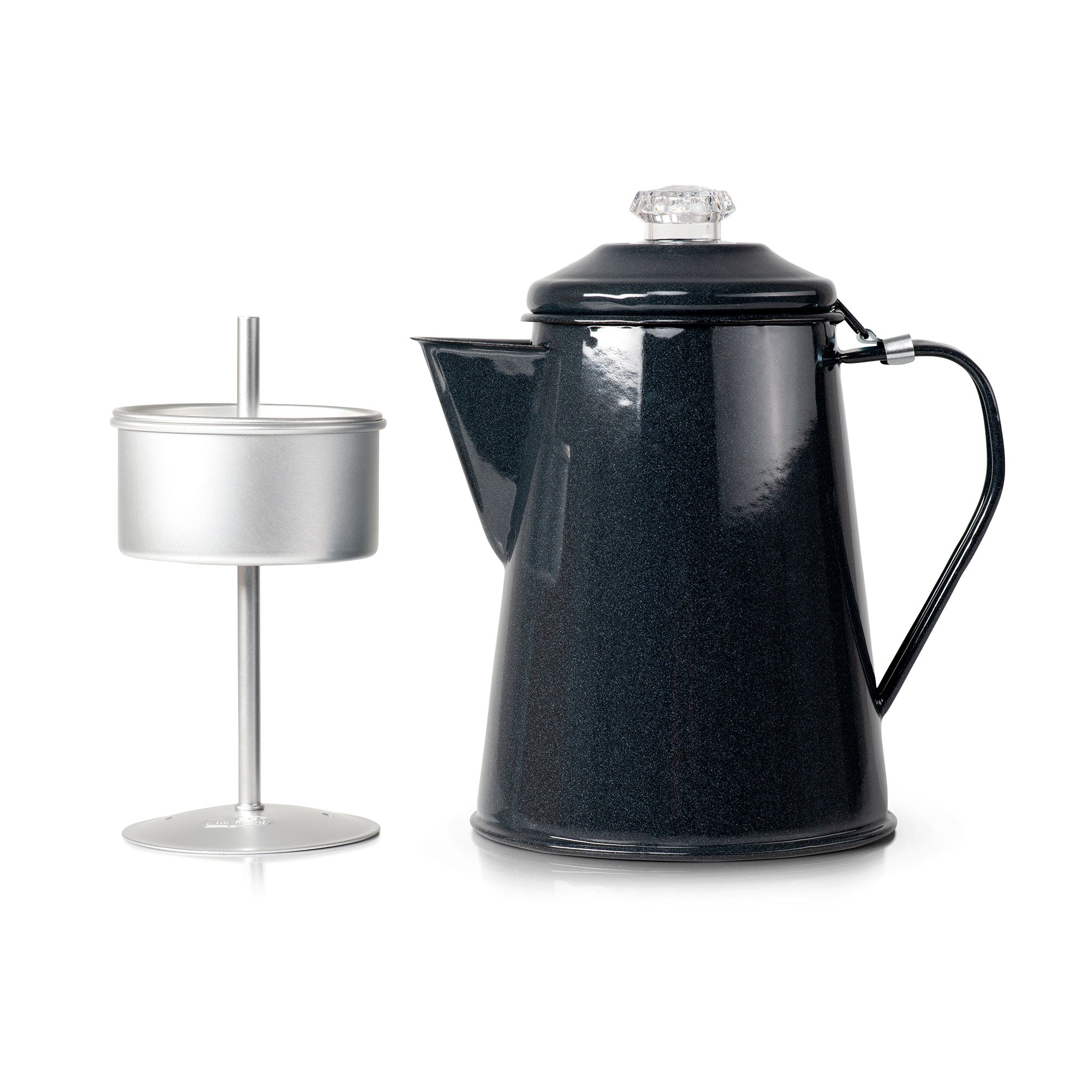 2 qt. Enamelware Percolator Coffee Pot – Classic Stovetop Coffee Maker for Rich, Bold Brews