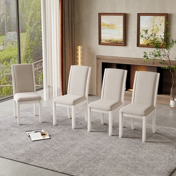 Modern 4-Piece Wood Full Back Dining Chairs