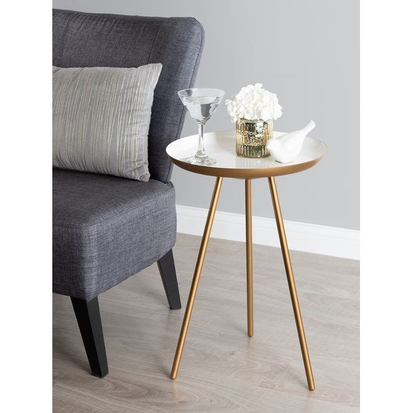 Kate and Laurel Laranya Round Metal Side Table - 15x15x22.5