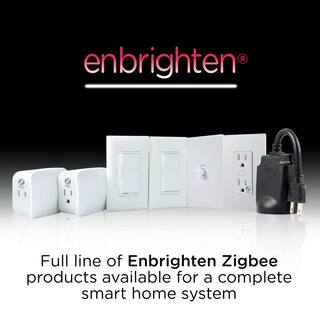 Enbrighten Zigbee Smart Dimmer with Quick Fit and Simple Wire White and Light Almond 43080