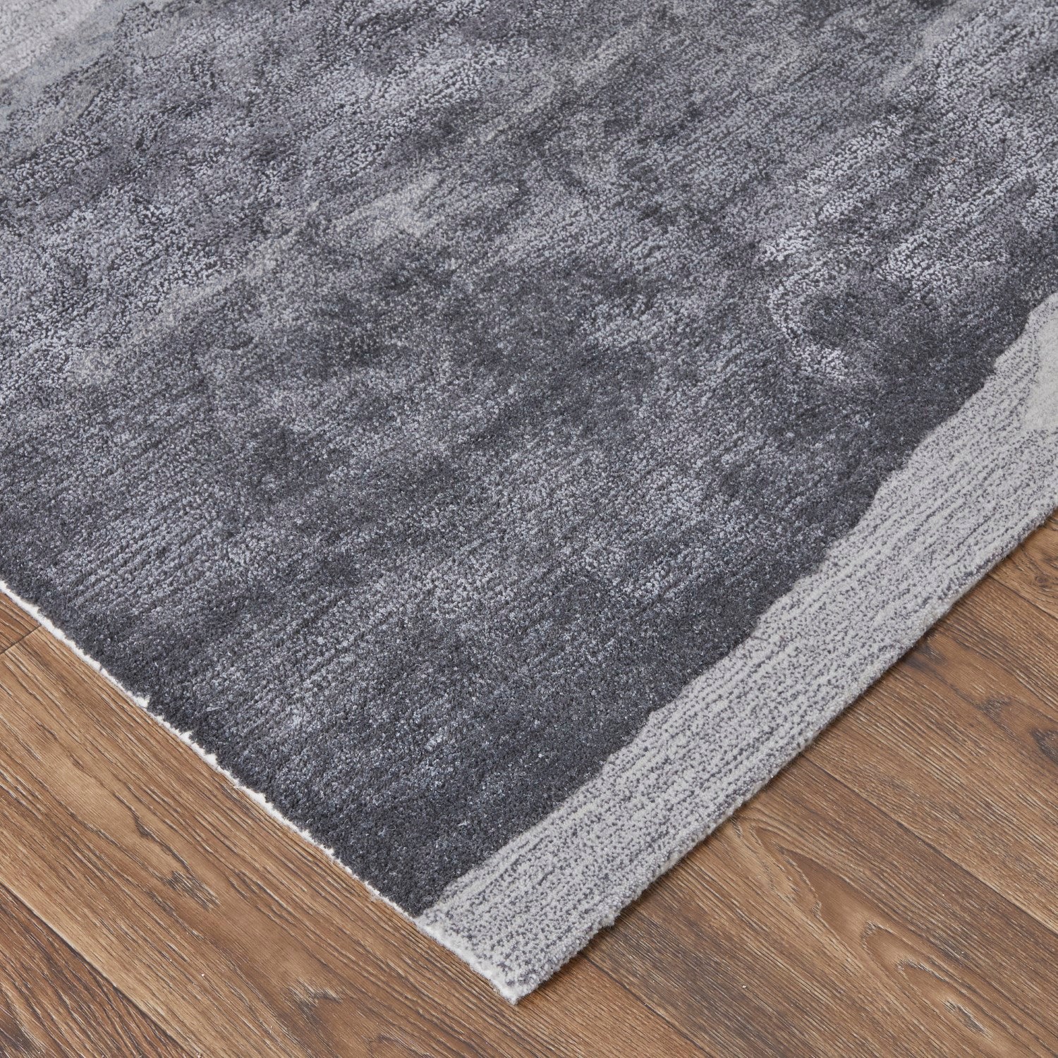 Ramiro Abstract Hand Tufted Charcoal / Ivory Rug