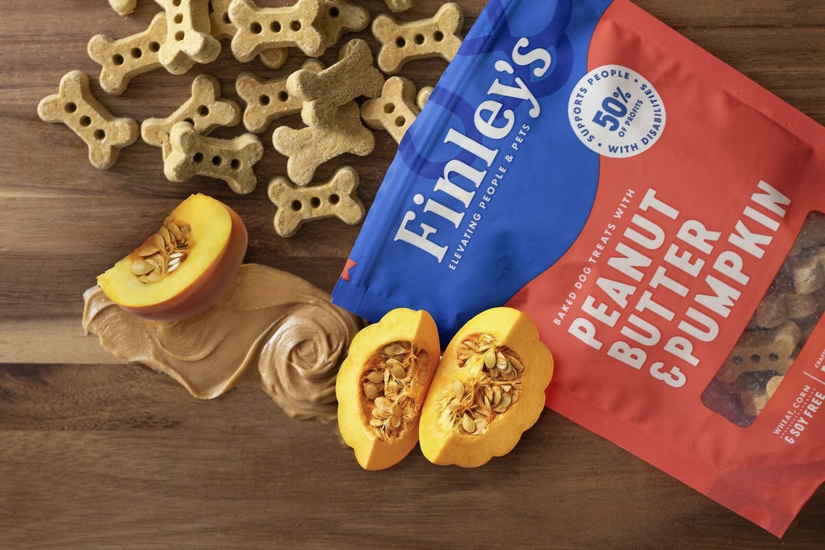 Finley's Barkery Wheat-Free Peanut Butter and Pumpkin Crunchy Biscuit Dog Treats