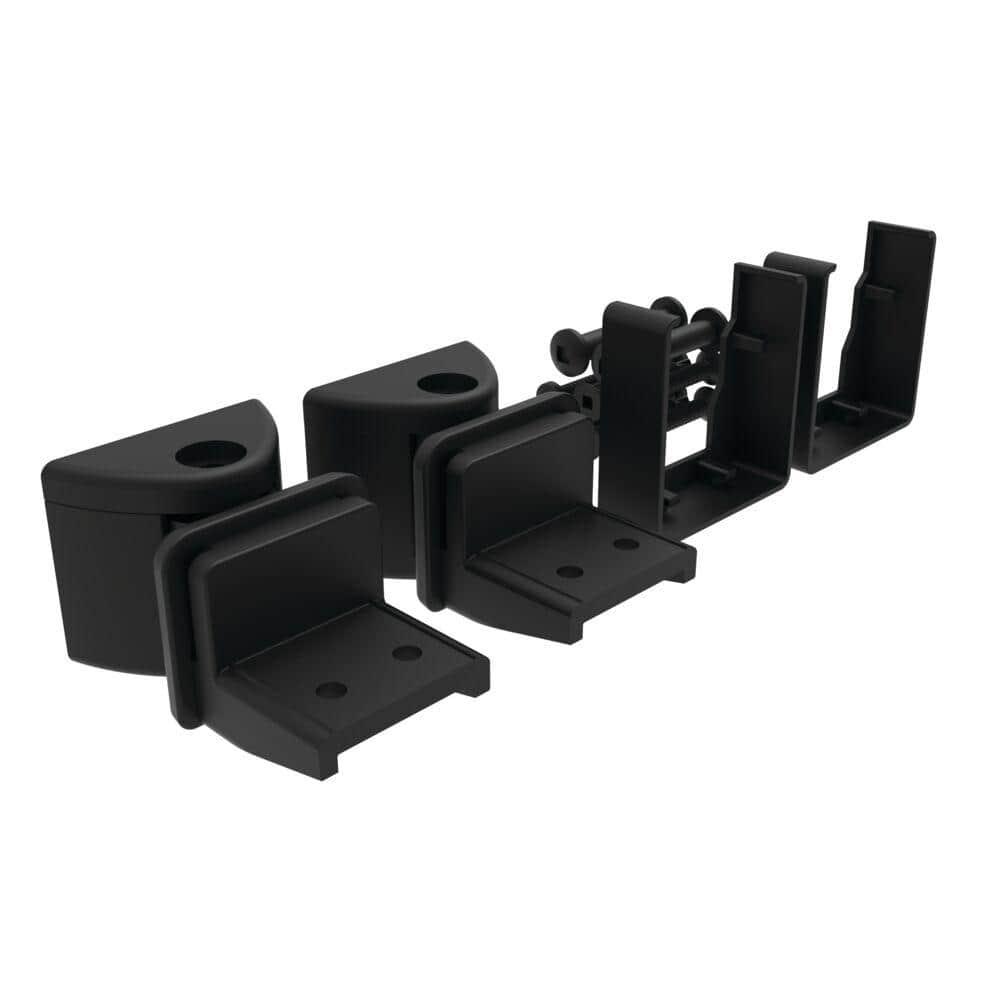 Barrette Outdoor Living VersaRail Triple Rail Matte Black Aluminum Lvl Angle Bracket Kit 73050447