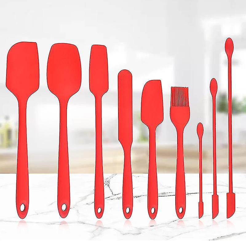 Spatula 9 Pcs Set Silicone Kitchen Utensils Spatulas For Cooking Baking Non-stick Heat-resistant Kit