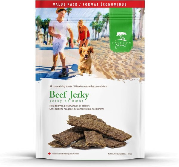 Caledon Farms Value Pack  Beef Jerky Dog Treats， 680-gm bag