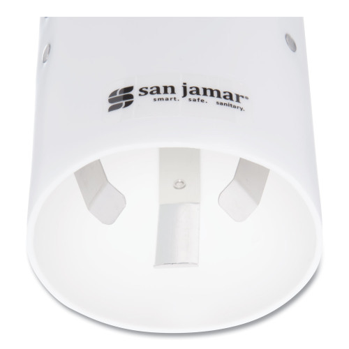 San Jamar Small Pull-Type Water Cup Dispenser， For 5 oz Cups， White (C4160WH)