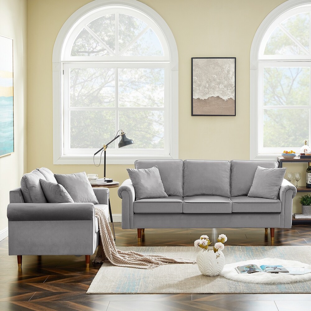 Modern Velvet Sofa Set for Living Room