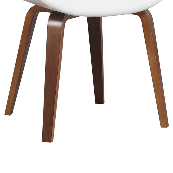 Wood and Faux Leather Mid-Century 18-Inch Dining Chair