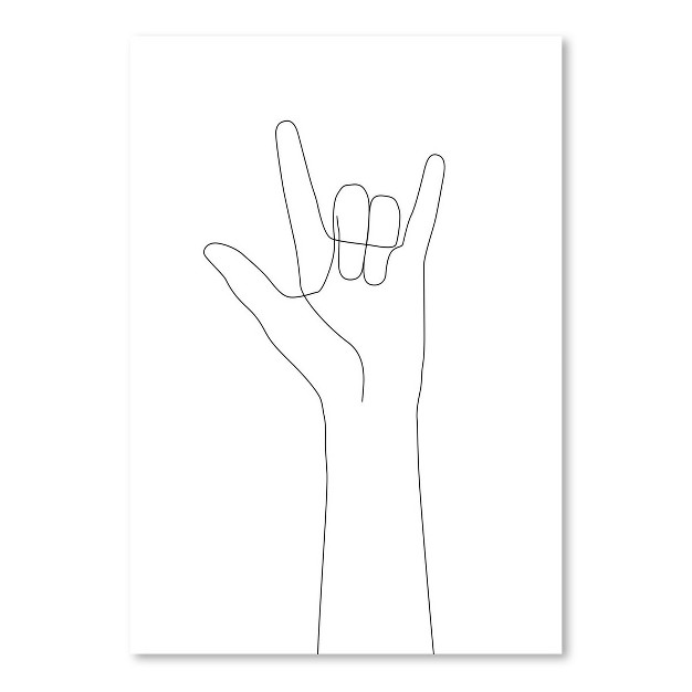 Americanflat Minimalist Love Hand Gesture By Explicit Design Poster Art Print