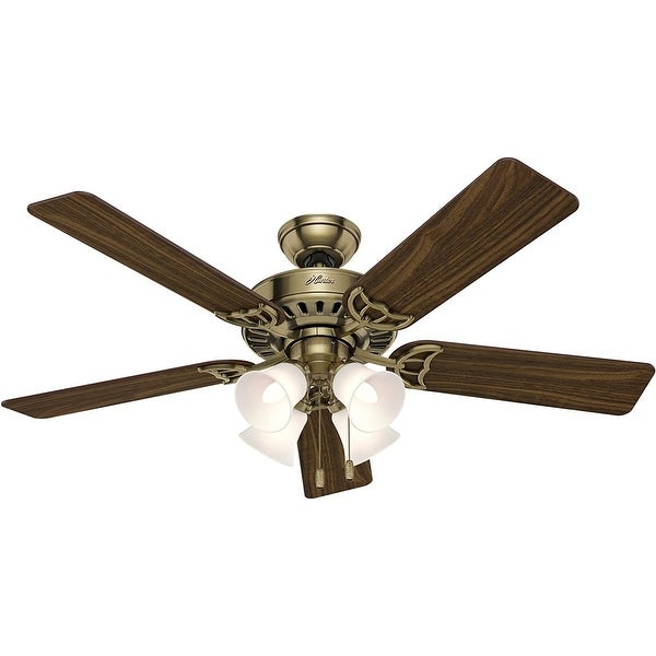 52 inch Studio Series New Bronze Ceiling Fan with LED Light Kit and Pull Chain Shopping - The Best Deals on Ceiling Fans | 41562994