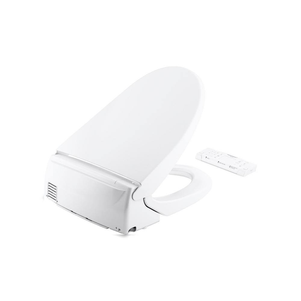 KOHLER Novita Electric Bidet Seat for Elongated Toilets with Remote Control in White BH90-N0