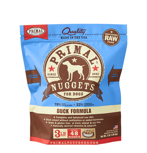 Primal Raw Frozen Duck Formula Nuggets For Dogs