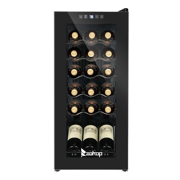 18/28-Bottle Compressor Wine Cooler and Refrigerator for Home， Bar， Perfect for Soda Beer or Wine， Stainless Steel， 1.8Cu.Ft