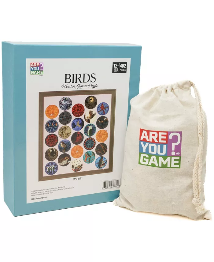 University Games Areyougame.com Wooden Jigsaw Puzzle Birds  402 Pieces