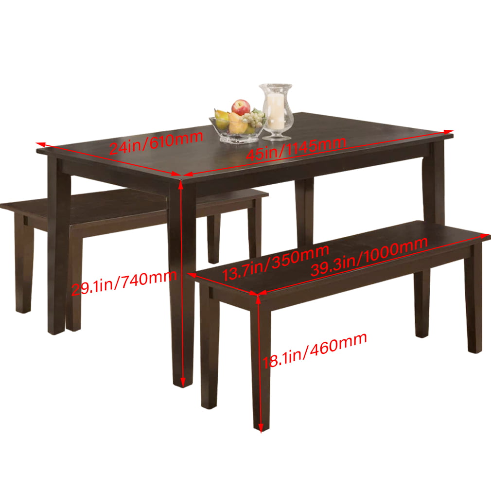 Dining Table Set Dining Table Kitchen Table and Bench for 4 Dining Room Table for Small Spaces Table with Chairs Home Furniture Rectangular Modern