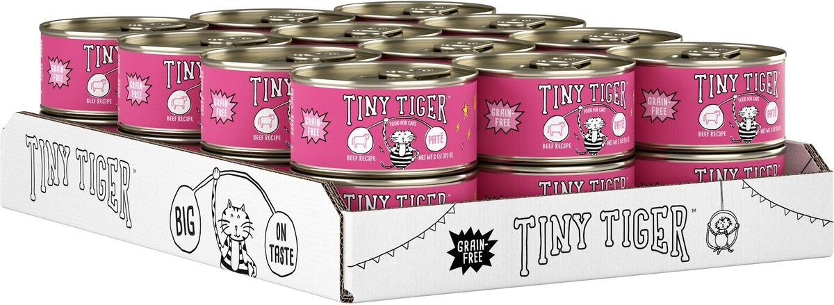 Tiny Tiger Pate Beef Recipe Grain-Free Canned Cat Food