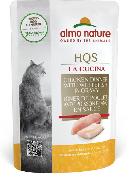 Almo Nature La Cucina Chicken with Whitefish Grain-Free Cat Food Pouches